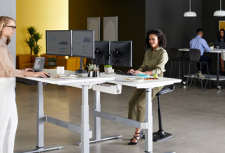 Standing office is very popular. Can you lose 6 pounds a year?